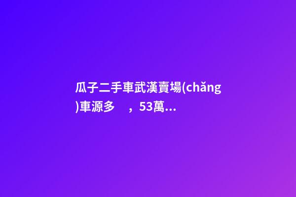 瓜子二手車武漢賣場(chǎng)車源多，5.3萬(wàn)在售，僅奧迪品牌就有3000多輛